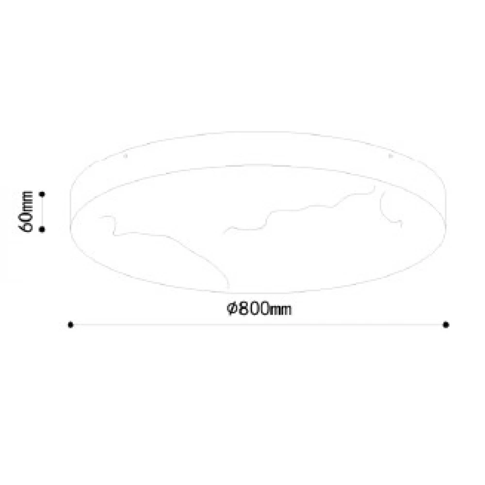 InLight Φωτιστικό οροφής, LED 64W Alabaster & ritine, 7040 lm, 3CCT (by switch on base) D:80x6cm (42053-A)