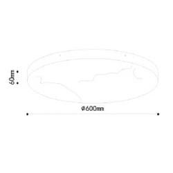 InLight Φωτιστικό οροφής, LED 48W Alabaster & ritine, 5280 lm, 3CCT (by switch on base) D:60x6cm (42053-B)