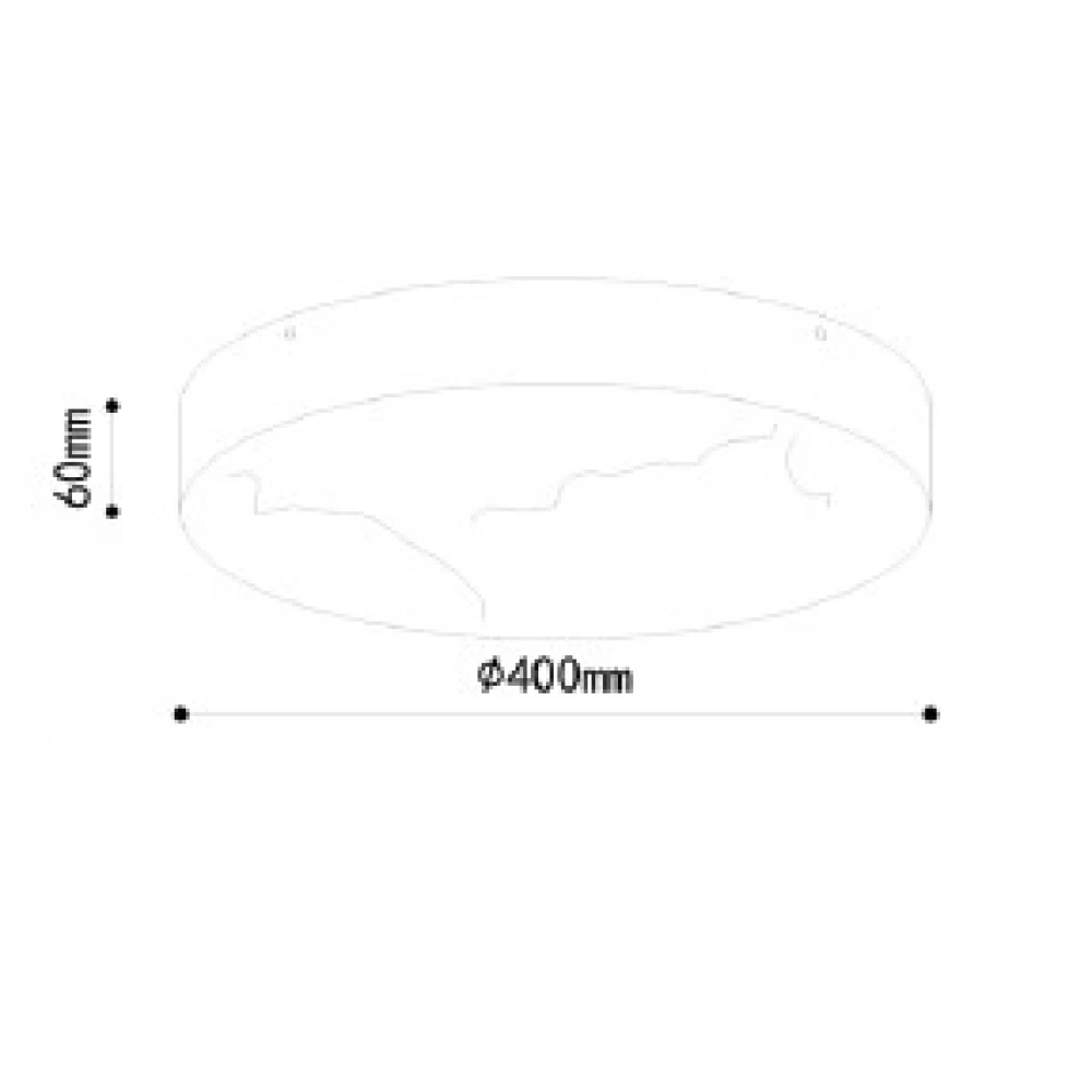 InLight Φωτιστικό οροφής, LED 36W Alabaster & ritine, 3960 lm, 3CCT (by switch on base) D:40x6cm (42053-C)