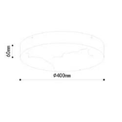 InLight Φωτιστικό οροφής, LED 36W Alabaster & ritine, 3960 lm, 3CCT (by switch on base) D:40x6cm (42053-C)