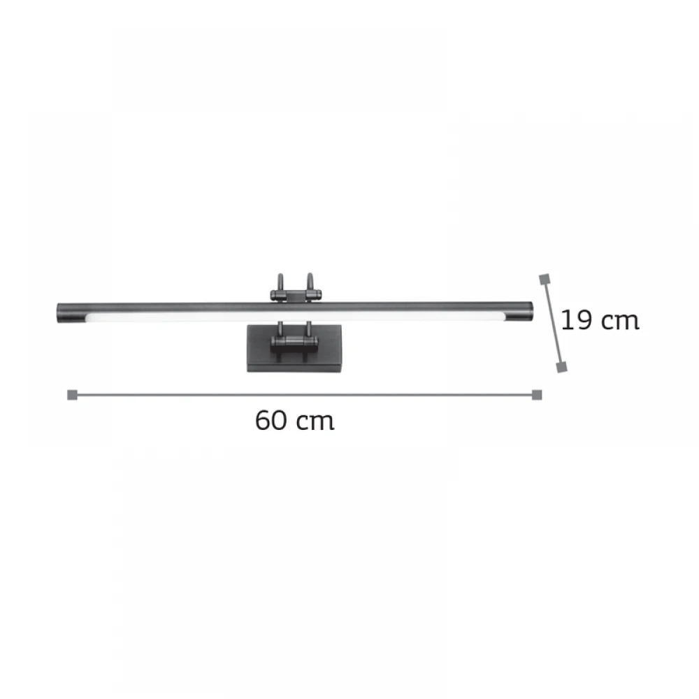 InLight Επιτοίχιο φωτιστικό LED 12W 3000K από οξυντέ μέταλλο και ακρυλικό D:60cm (1044-Α-Οξυντέ)