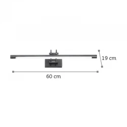 InLight Επιτοίχιο φωτιστικό LED 12W 3000K από οξυντέ μέταλλο και ακρυλικό D:60cm (1044-Α-Οξυντέ)