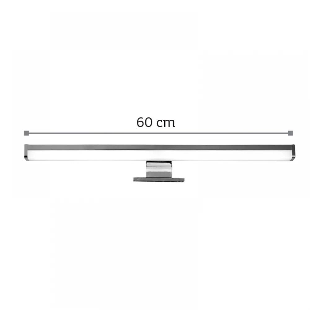 InLight Επιτοίχιο φωτιστικό LED 15W 4000K από πλαστικό σε χρώμιο απόχρωση D:60cm (1043-Α) ΜΕ ΤΡΕΙΣ ΤΡΟΠΟΥΣ ΤΟΠΟΘΕΤΗΣΗΣ