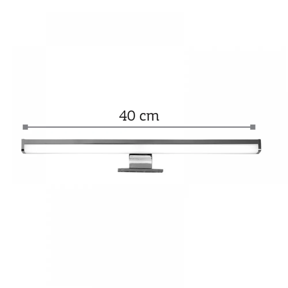 InLight Επιτοίχιο φωτιστικό LED 10W 4000K από πλαστικό σε χρώμιο απόχρωση D:40cm (1043-Β) ΜΕ ΤΡΕΙΣ ΤΡΟΠΟΥΣ ΤΟΠΟΘΕΤΗΣΗΣ