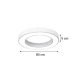 InLight Κρεμαστό φωτιστικό LED 50W 4000K σε λευκή απόχρωση D:80cm (6171-80-WH)