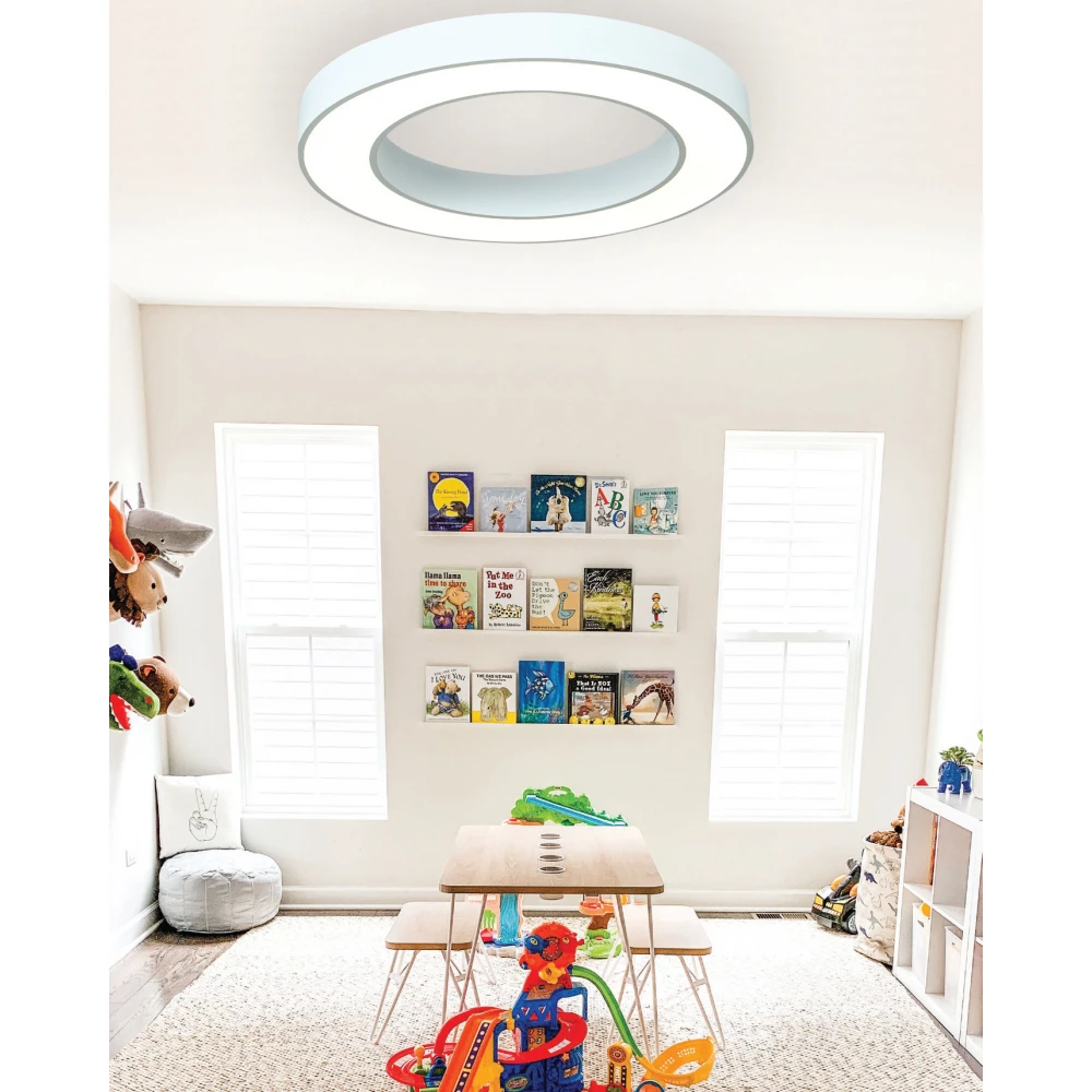 InLight Κρεμαστό φωτιστικό LED 50W 4000K σε λευκή απόχρωση D:80cm (6171-80-WH)