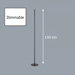 InLight Επιδαπέδιο φωτιστικό LED 24W 3000K από μαύρο μέταλλο D:150cm  (45012)