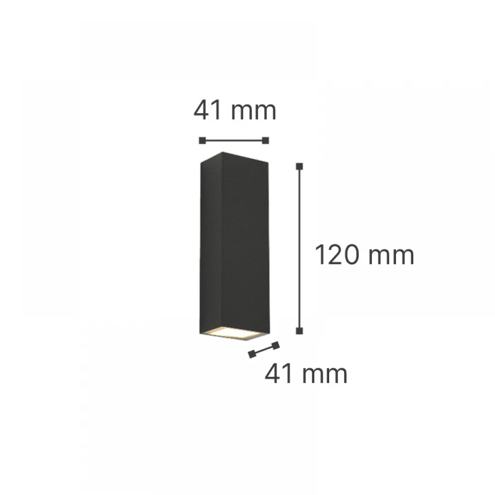 it-Lighting Lanier LED 5W 3000K Απλίκα Εξωτερικού Χώρου Up-Down Adjustable Γκρι D:12cmx4.1cm 