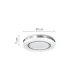 InLight Πλαφονιέρα οροφής LED 72W 3CCT από λευκό και ασημί ακρυλικό D:50cm (42016-Α)
