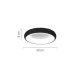 InLight Πλαφονιέρα οροφής LED 110W 3CCT από μαύρο και λευκό ακρυλικό D:60W (42020-Α-Black)