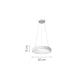 InLight Κρεμαστό φωτιστικό led 54W 3CCT από λευκό ακρυλικό D:40cm (42023-B-White)