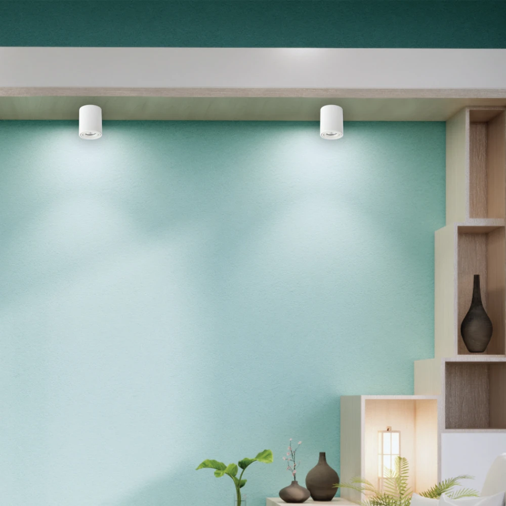 InLight Φωτιστικό οροφής από μαύρο μέταλλο 1XGu10 D:7,8cm (42025-BL)