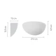 InLight Επιτοίχιο φωτιστικό λευκό από γύψο 1XE14 D:27,5cm (43032)