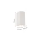 InLight Επιτοίχιο φωτιστικό λευκό από γύψο 2XGU10 D:16cm (43033)