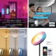 InLight Επιδαπέδιο φωτιστικό LED 24W RGB-CCT with controller από μαύρο μέταλλο και ακρυλικό D:170cm (45023) - Πρόκειται για ένα επιδαπέδιο φωτιστικό από μαύρο μέταλλο σε μίνιμαλ σχεδίαση.