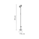 InLight Επιδαπέδιο φωτιστικό LED 24W RGB-CCT with controller από μαύρο μέταλλο και ακρυλικό D:170cm (45023) - Πρόκειται για ένα επιδαπέδιο φωτιστικό από μαύρο μέταλλο σε μίνιμαλ σχεδίαση.