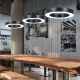 InLight Κρεμαστό φωτιστικό LED 70W 3000K σε μαύρη απόχρωση D:120cm (6041-120-BL)