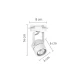 InLight Σποτ Ράγας Λευκό 1XGU10 D:8cmX14cm (T00600-WH)
