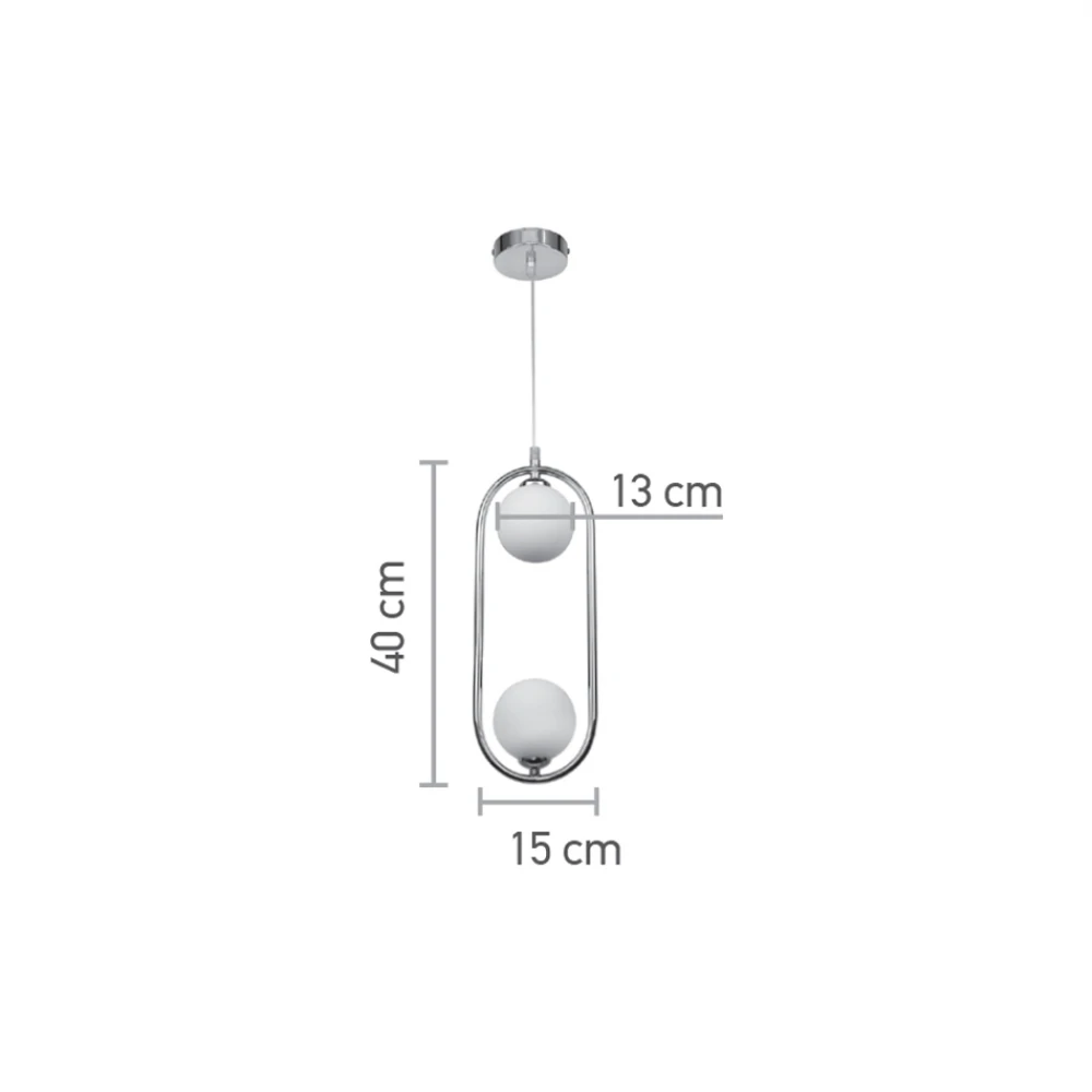 InLight Κρεμαστό φωτιστικό σε χρυσαφί χρώμα και λευκή οπαλίνα 2XG9 D:40cm (4023-GL)