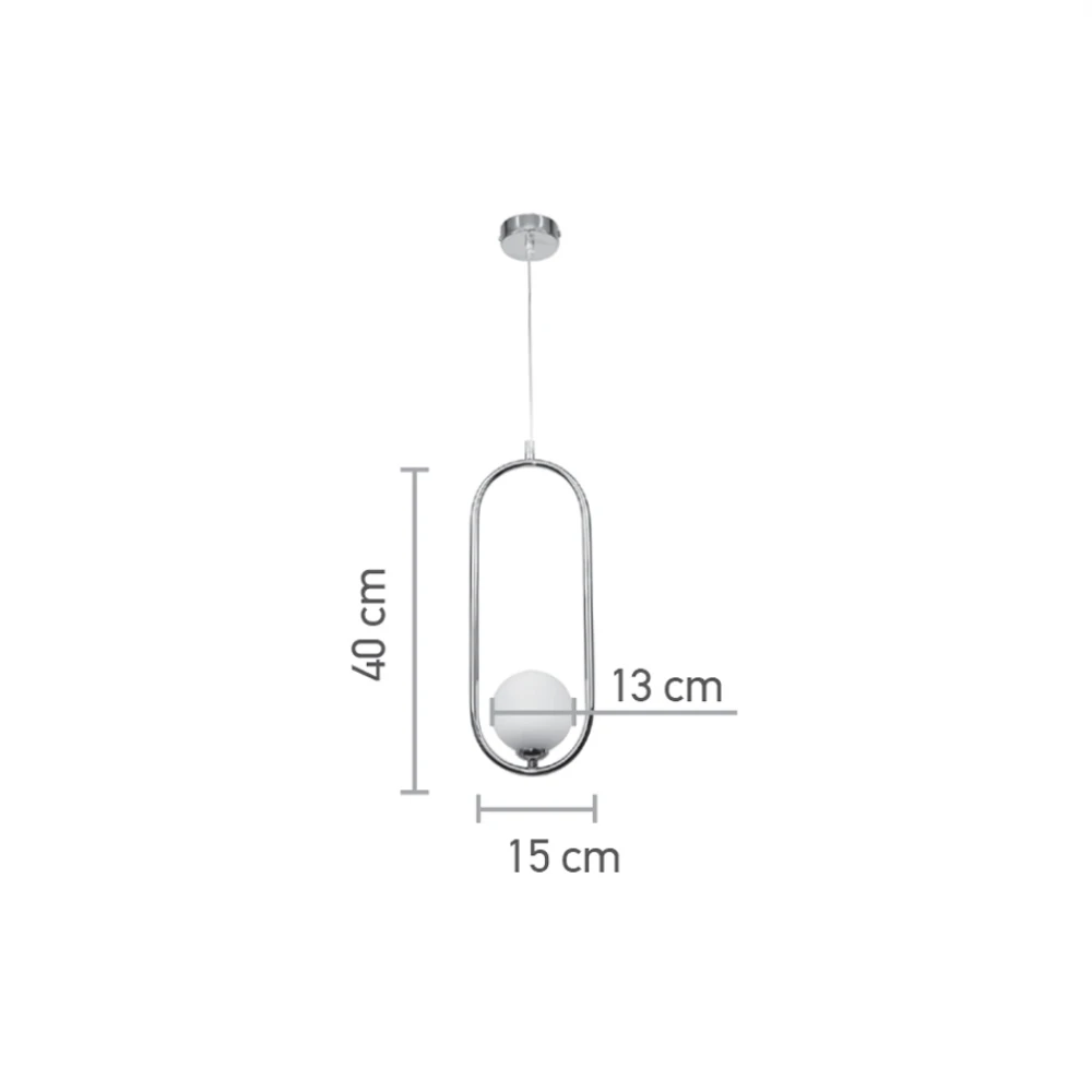 InLight Κρεμαστό φωτιστικό σε χρυσαφί χρώμα και λευκή οπαλίνα 1XG9 D:40cm (4022-GL)