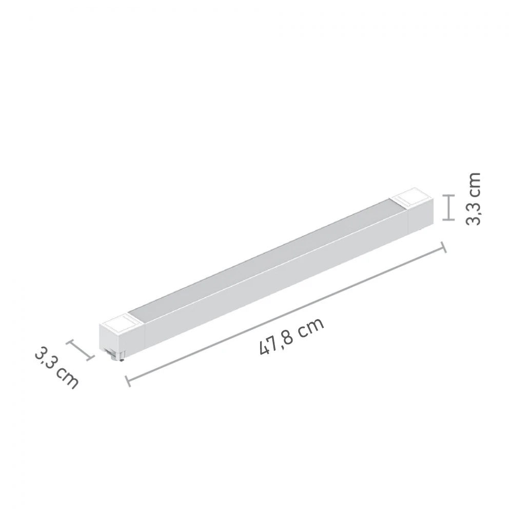 InLight Γραμμικό φωτιστικό LED 35W 3000K για μονοφασική ράγα σε λευκή απόχρωση D:60cmX3,3cm (T02701-WH)