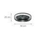 InLight Waterton 72W 3CCT LED Ανεμιστήρας Οροφής Μαύρος (101000620)