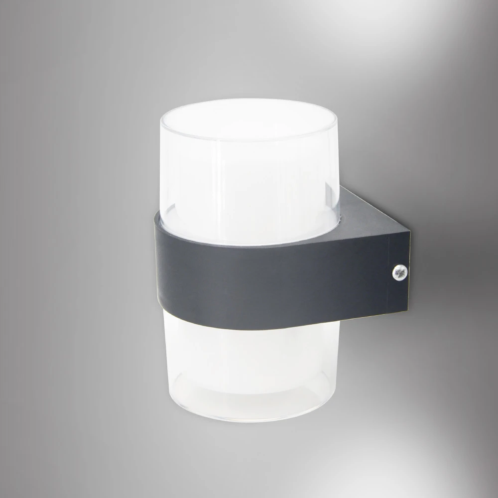 InLight Athabasca LED 8W 3000K Απλίκα Εξωτερικού Χώρου Ανθρακί D:10,5cmx13,5cm (80203241)