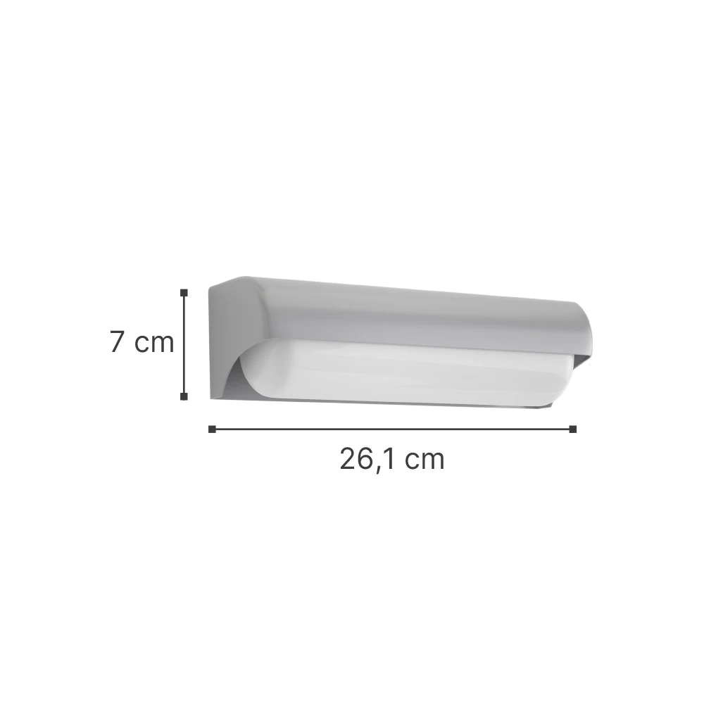InLight Erie LED 10W 3000K Απλίκα Εξωτερικού Χώρου Γκρι D:26,1cmx7cm (80203030)