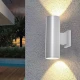 InLight Winnipeg 2xΕ27 Outdoor Up-Down Wall Lamp White D:15.3cmx26cm (80203424)