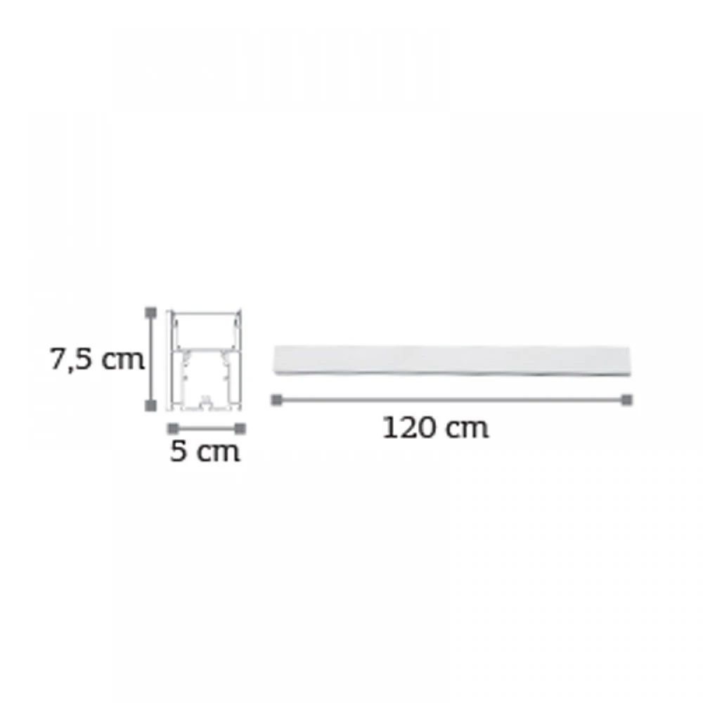 InLight Κρεμαστό φωτιστικό LED 40W 3CCT (By Switch) από αλουμίνιο σε λευκή απόχρωση D:120cm (6072-120-WH)