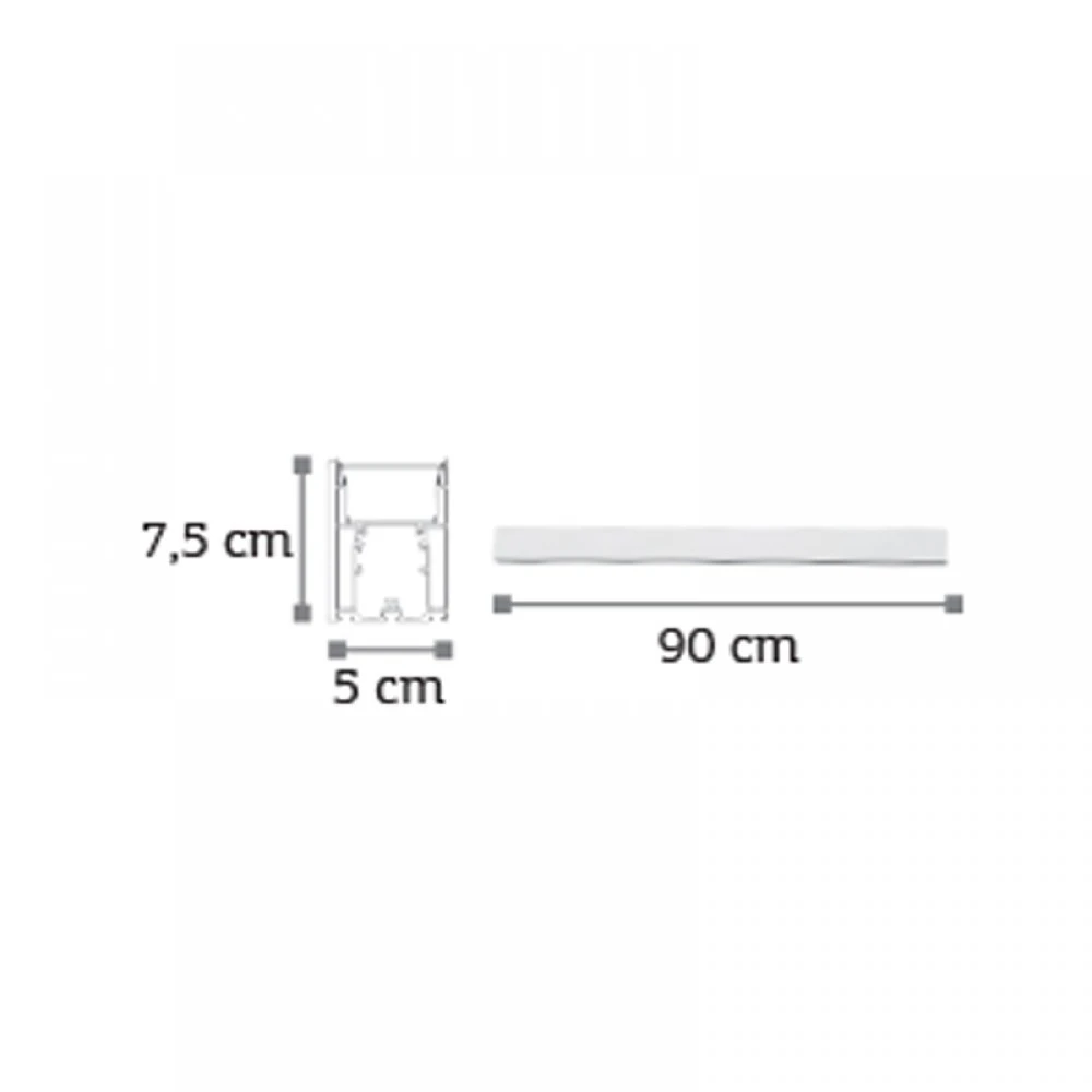 InLight Κρεμαστό φωτιστικό LED 30W 3CCT (By Switch) από αλουμίνιο σε λευκή απόχρωση D:90cm (6072-90-WH)