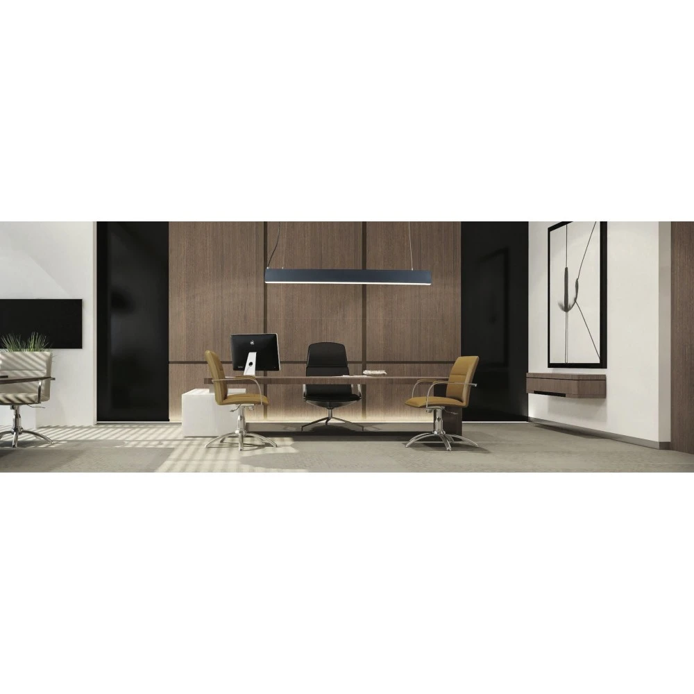 InLight Κρεμαστό φωτιστικό LED 30W 3CCT (By Switch) από αλουμίνιο σε μαύρη απόχρωση D:90cm (6072-90-BL)