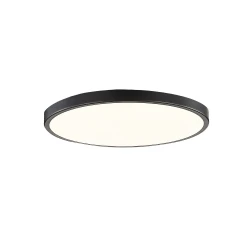 InLight Πλαφονιέρα οροφής LED 150W 3CCT (by switch on base) από μαύρο μέταλλο και ακρυλικό D:80cm (42035-A-Black)