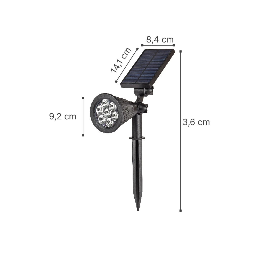 InLight Amistad-LED 2W RGB Solar Spike Light in Black Color (80204910S)