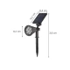 InLight Amistad-LED 2W RGB Solar Spike Light in Black Color (80204910S)