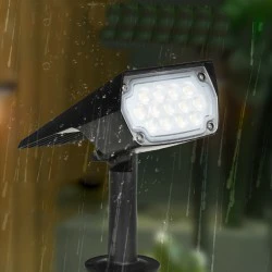 InLight Melville 3W 3CCT Solar Spike Light in Black Color (80204810S)