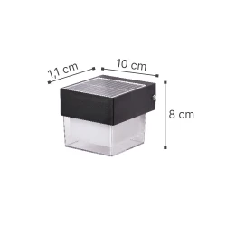 InLight Grenada-LED 2W 3CCT Solar Wall Light in Black Color (80204410S)