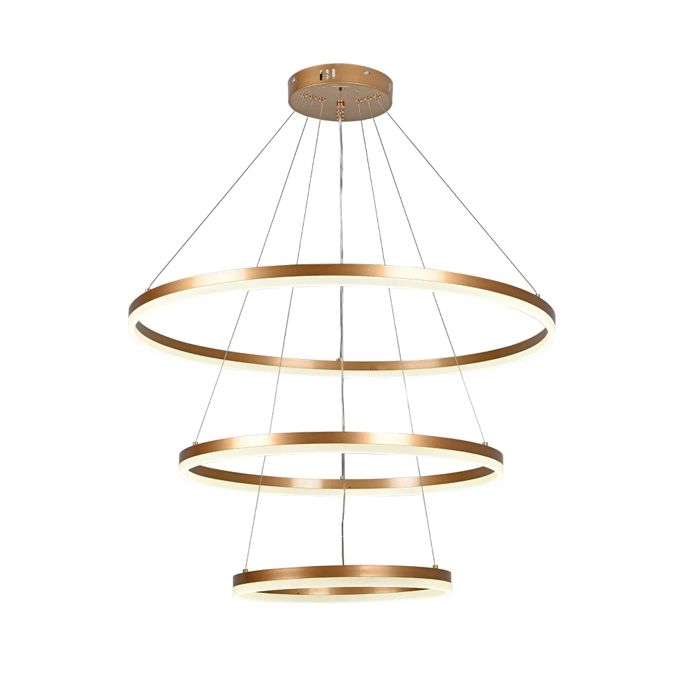 InLight Κρεμαστό φωτιστικό LED 100W 3CCT (by switch on base) 6095-A-Golden