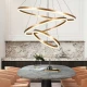 InLight Κρεμαστό φωτιστικό LED 100W 3CCT (by switch on base) 6095-A-Golden