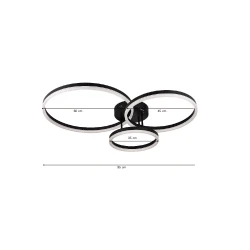 InLight Φωτιστικό οροφής LED 75W 3CCT (by switch on base) 6094-A-Black