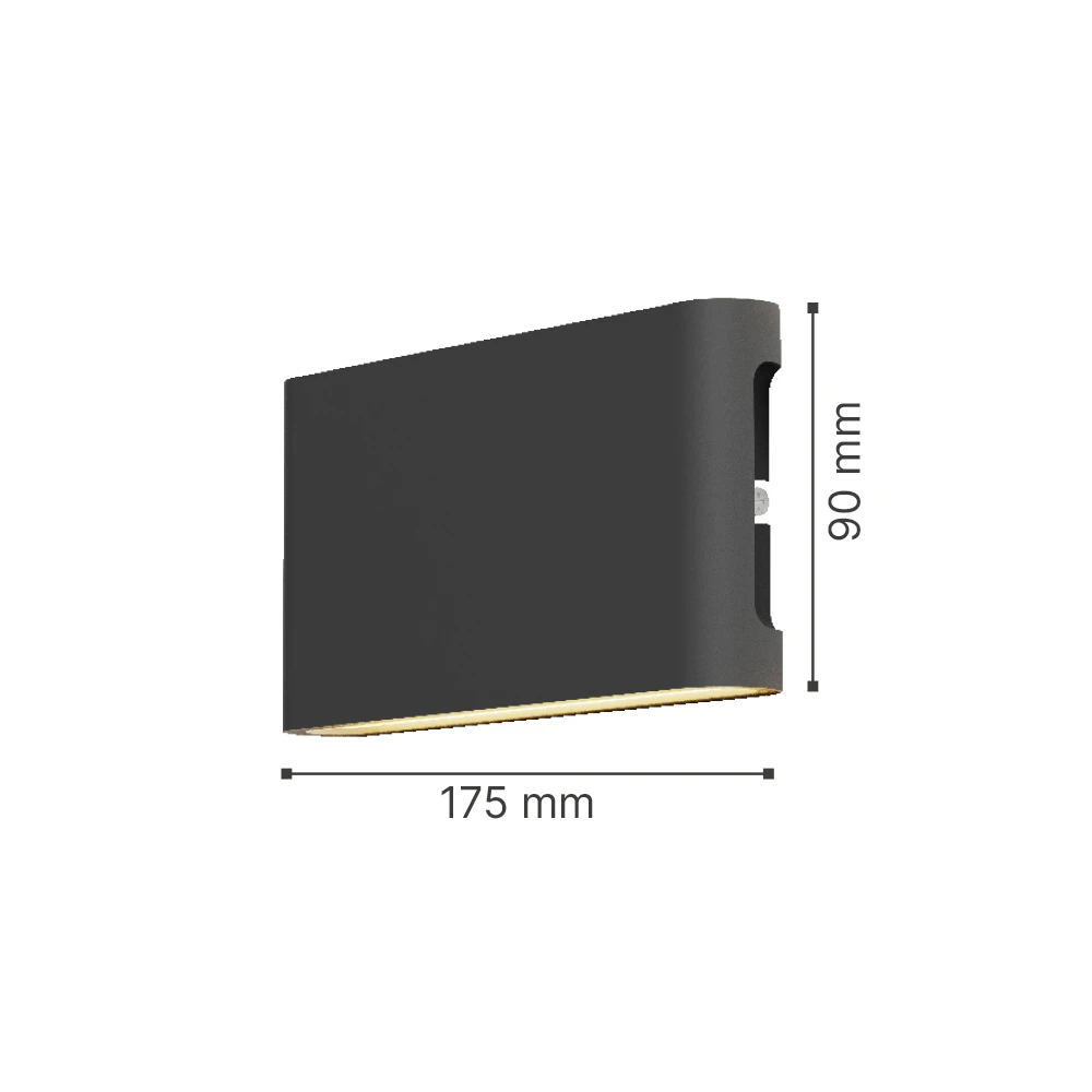 InLight Niskey - LED 14W 3CCT Up and Down Wall Light in Anthracite Color (80204140)