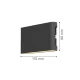 InLight Niskey - LED 14W 3CCT Up and Down Wall Light in Anthracite Color (80204140)