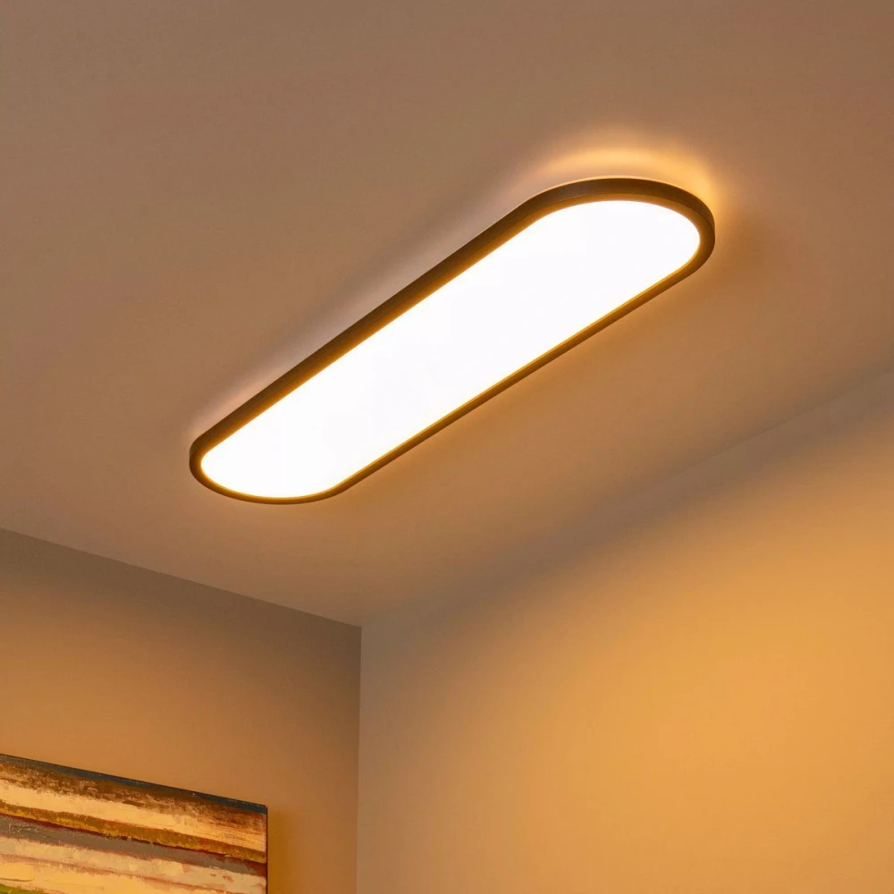 Φωτιστικό Οροφής Λευκό Και Μαύρο Dimmable CCT 1x36W 2700K/4000K - Oπαλ- Essential ELLY Lucide