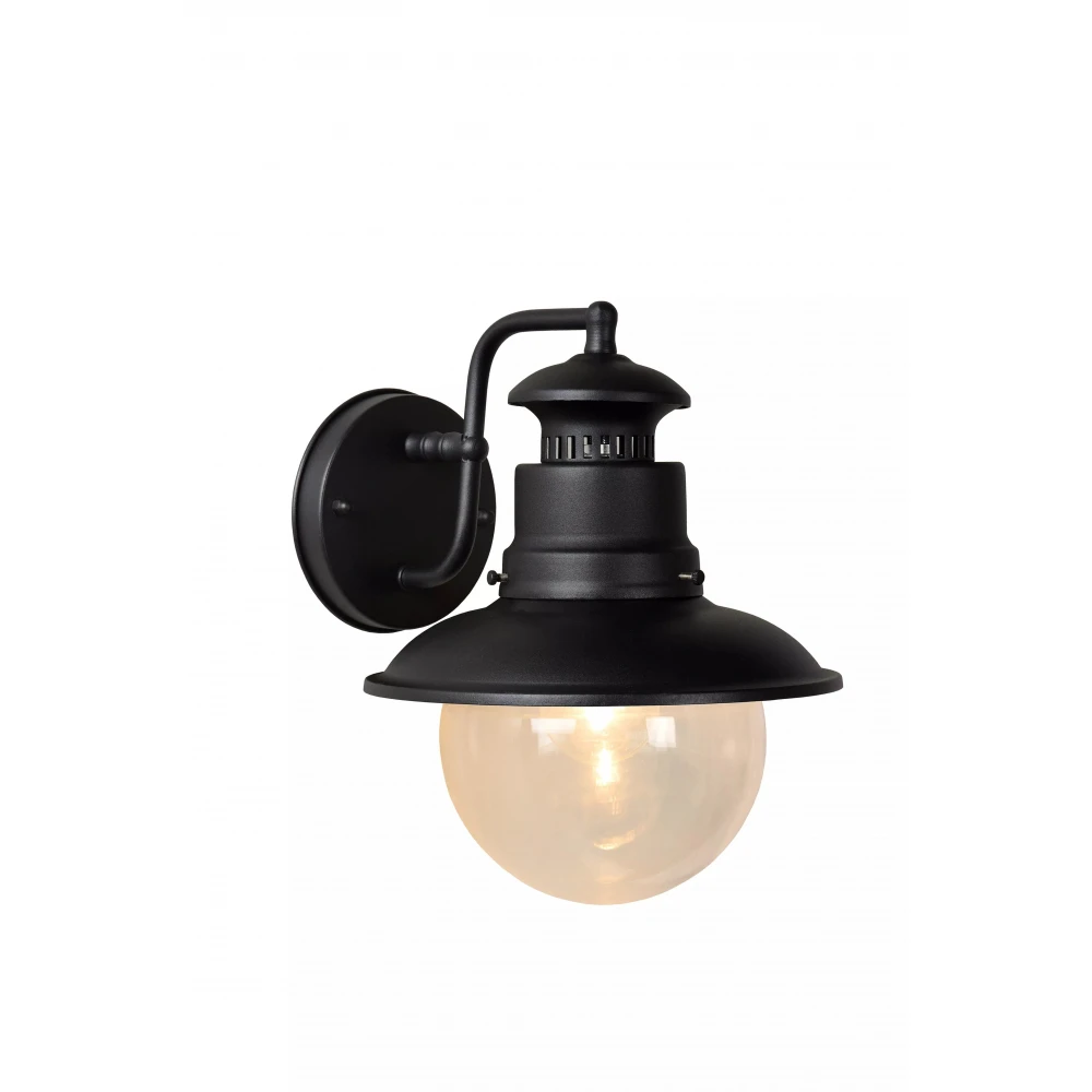 Επιτοίχιο Φωτιστικό Μαύρο 1xE27 Ø21,5cm 1xE27 IP44 FIGO Lucide