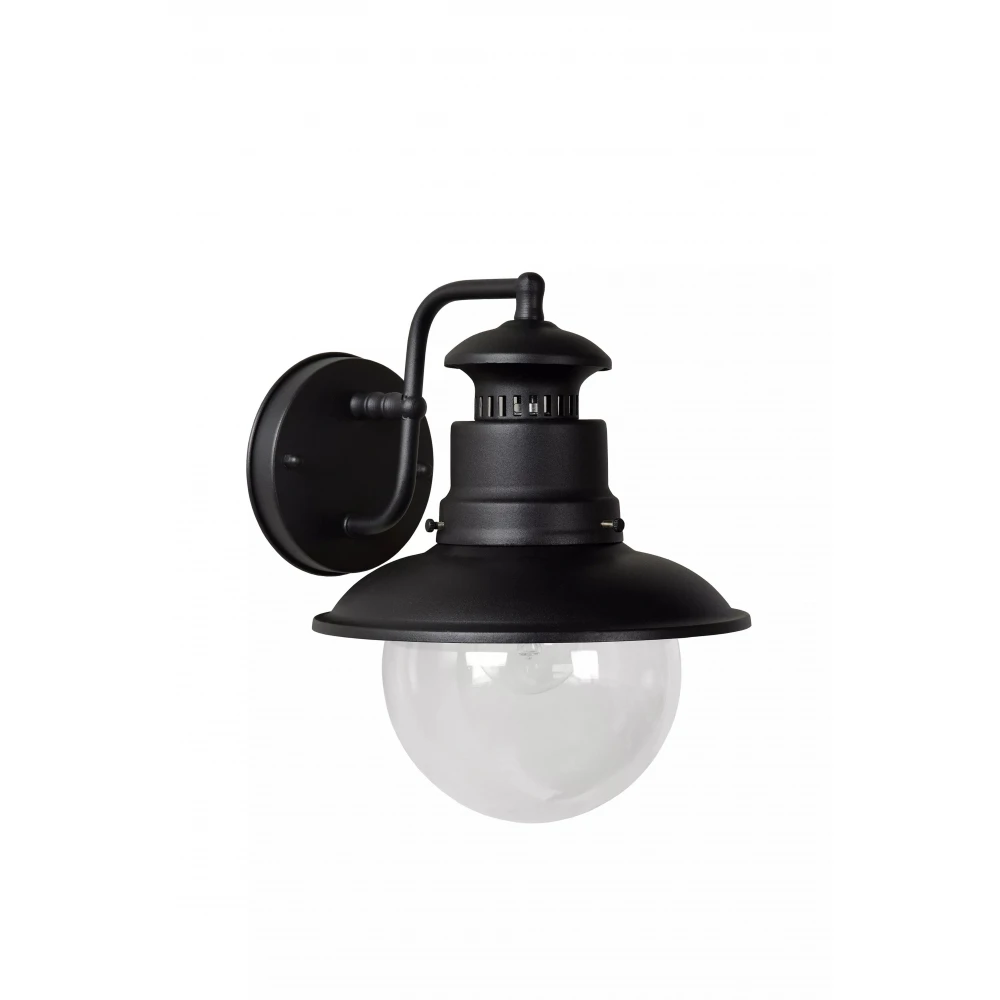 Επιτοίχιο Φωτιστικό Μαύρο 1xE27 Ø21,5cm 1xE27 IP44 FIGO Lucide