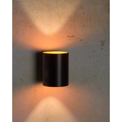 Επιτοίχιο Μαύρο Φωτιστικό Μεταλλικό Ø8cm 1xG9 XERA Lucide