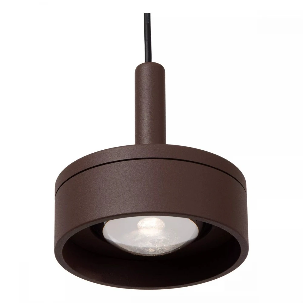 Κρεμαστό Φωτιστικό Μεταλλικό Ø11 cm LED 1x8W 2700K IP54 Rust Brown Essential LENZ LUCIDE