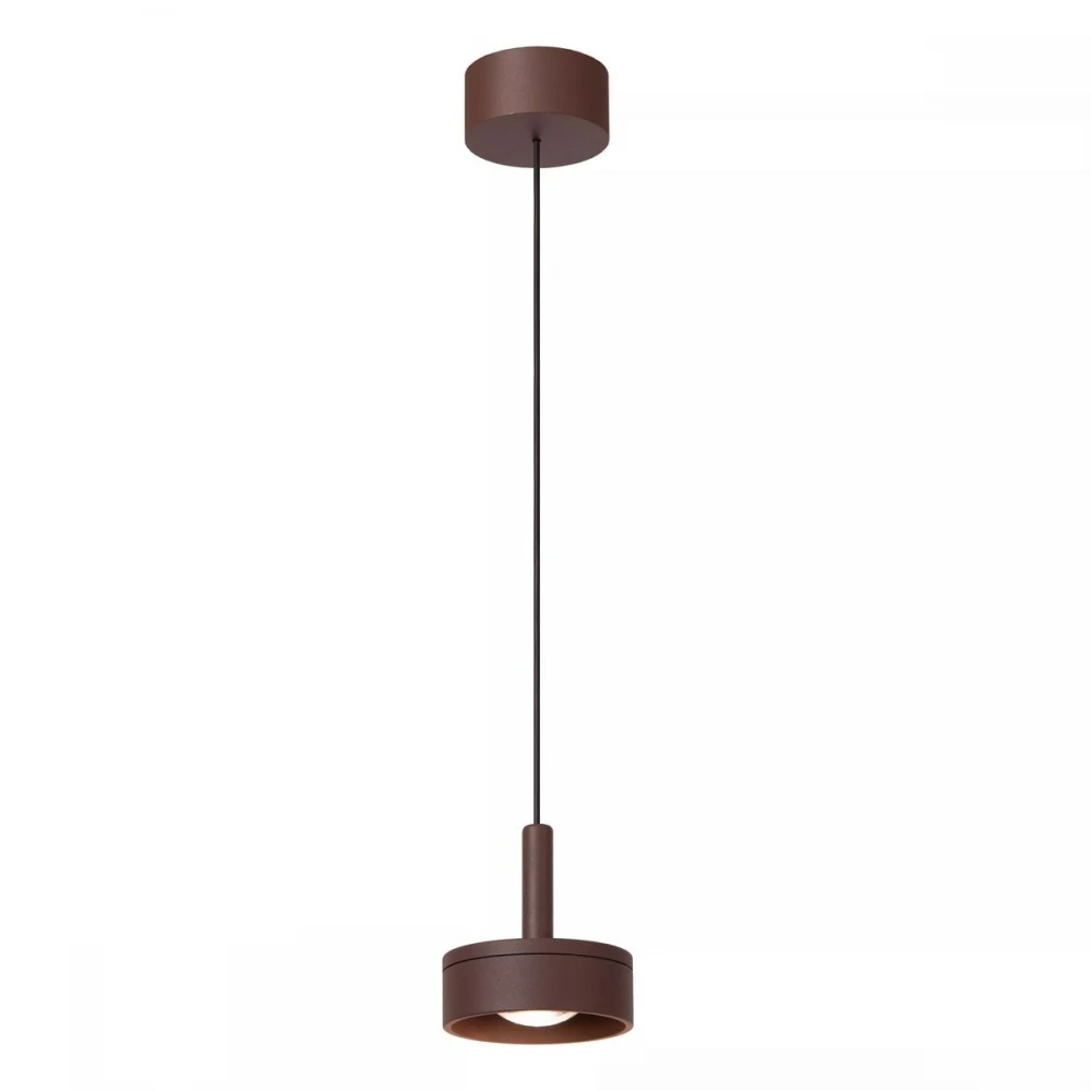 Κρεμαστό Φωτιστικό Μεταλλικό Ø11 cm LED 1x8W 2700K IP54 Rust Brown Essential LENZ LUCIDE