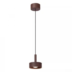 Κρεμαστό Φωτιστικό Μεταλλικό Ø11 cm LED 1x8W 2700K IP54 Rust Brown Essential LENZ LUCIDE