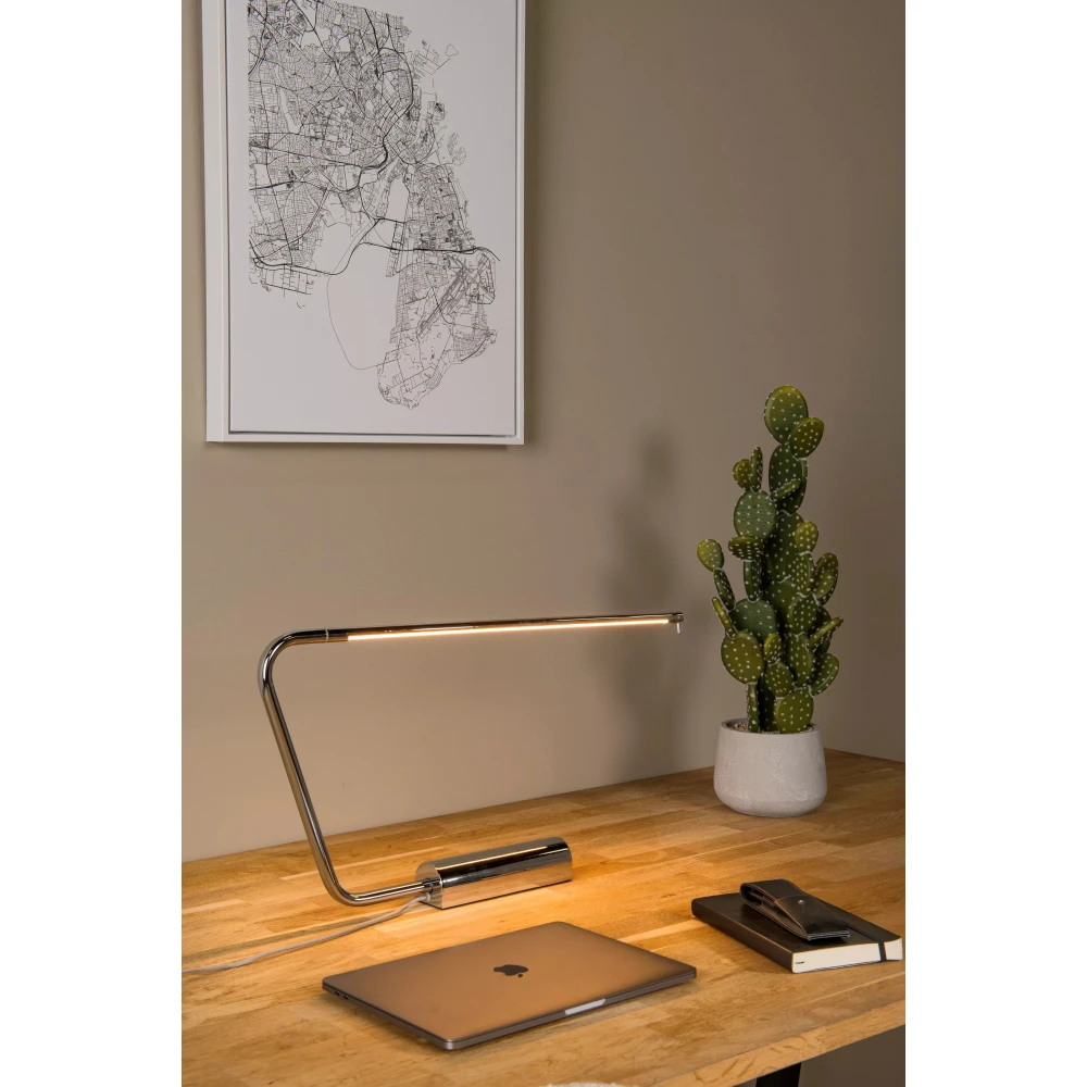 Πορτατίφ Μαύρο Μεταλλικό 1x9W 2700K Χρώμιο MADISON Lucide